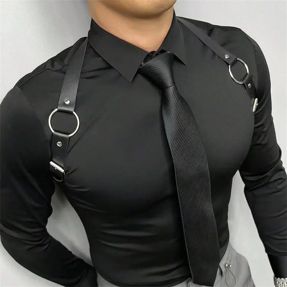 PU Leather Vest Strap Braces S - огляд і ціна Leather Work Harness