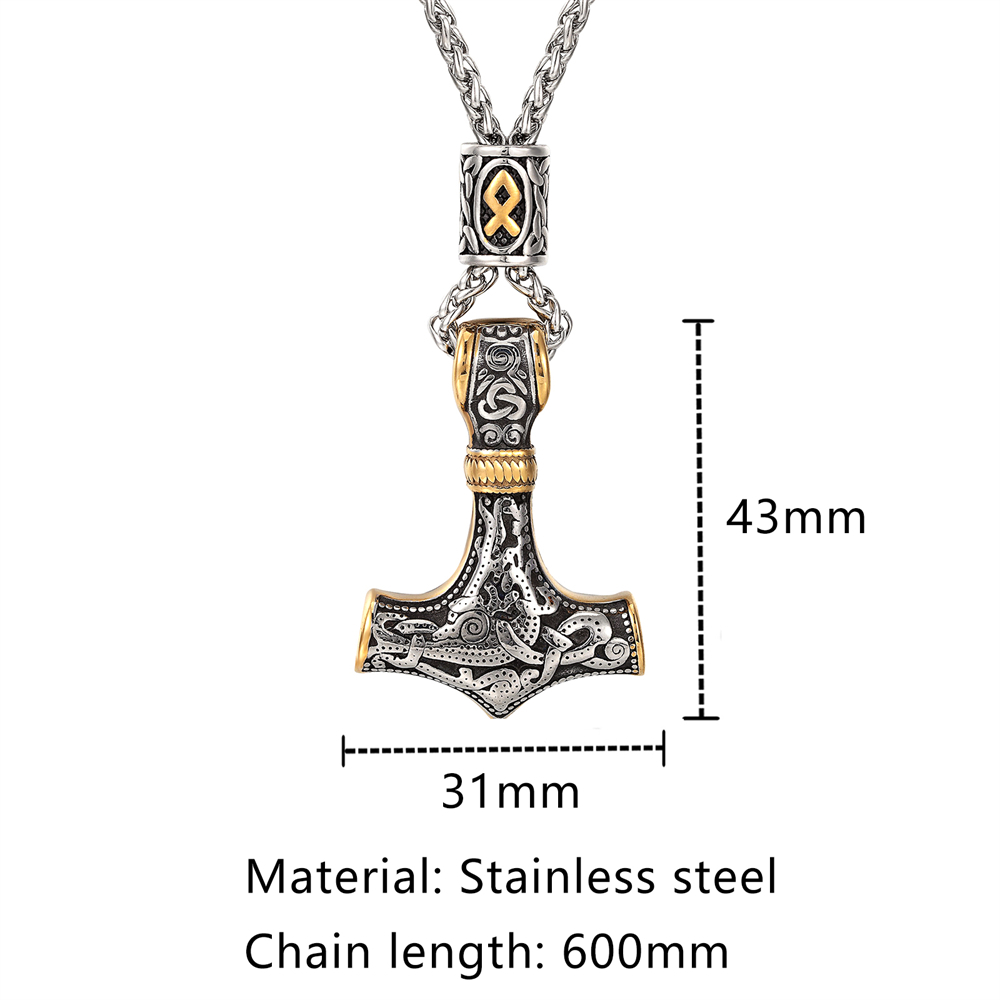 Gold Plated Norse Runes Beads  - огляд і ціна Leatherwork Hammer