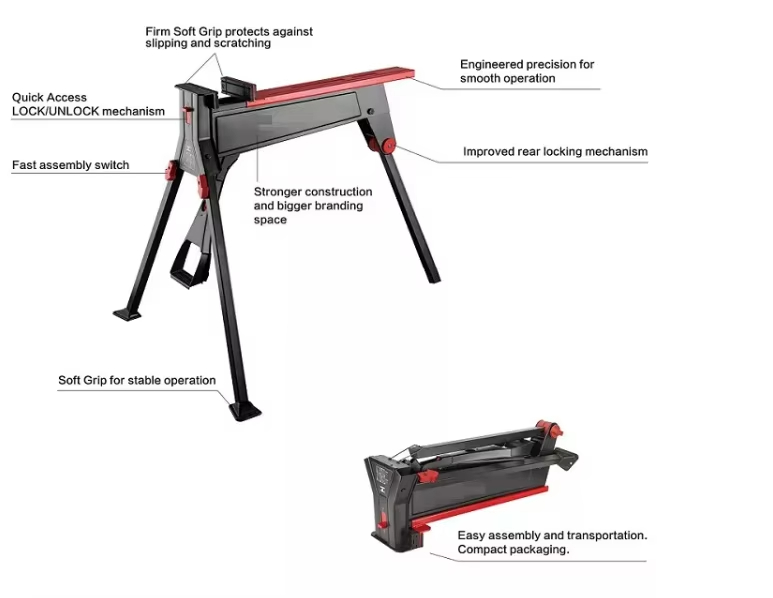 Folding Saw Horse Work Table P - огляд і ціна Leatherwork Bench